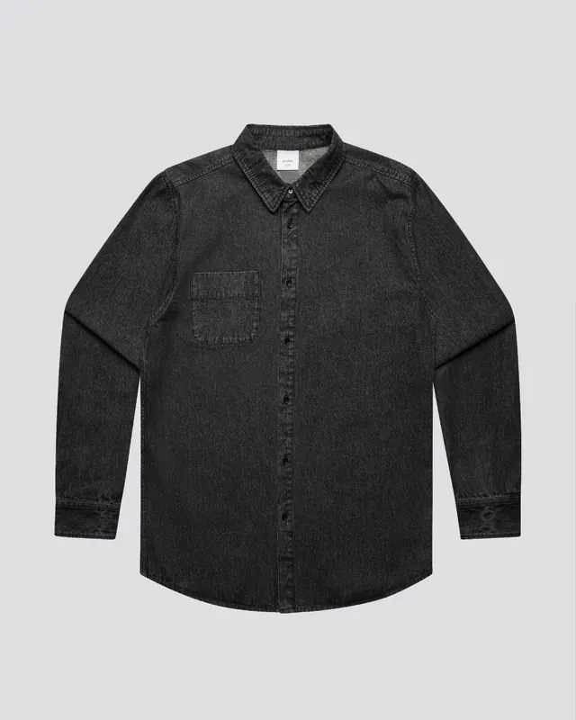 AS Colour Stonewash Shirt - Detail, branded promotional product