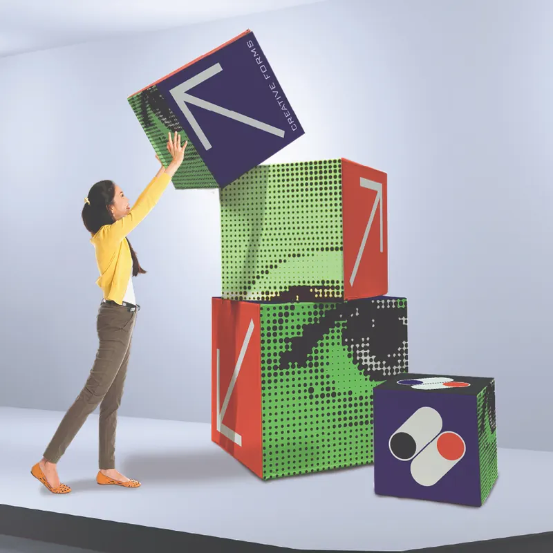 Fabric Display Cubes, branded promotional product
