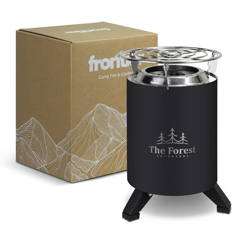 Frontier Camp Fire & Cooker, branded promotional product