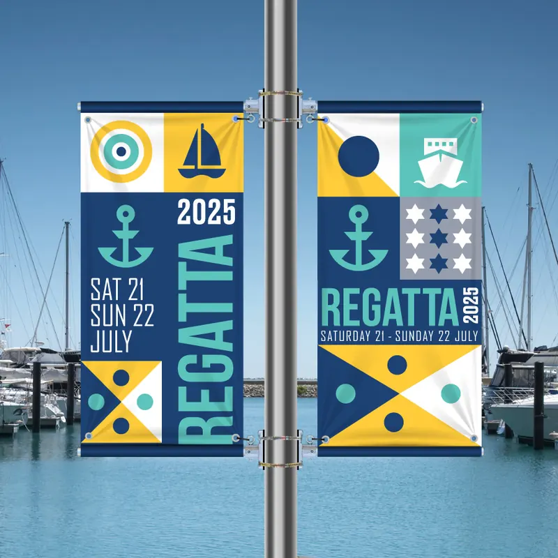 Vinyl Pole Banner, branded promotional product